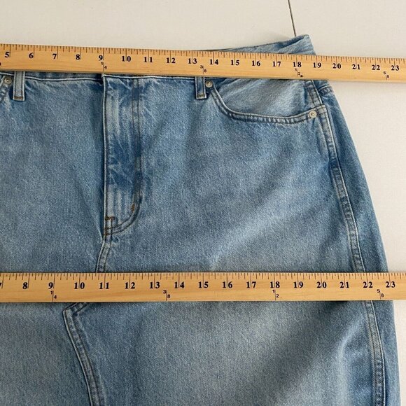 Madewell Denim Split Hem Maxi Skirt in Merrimon Wash Womens Size 33 - Picture 9 of 10